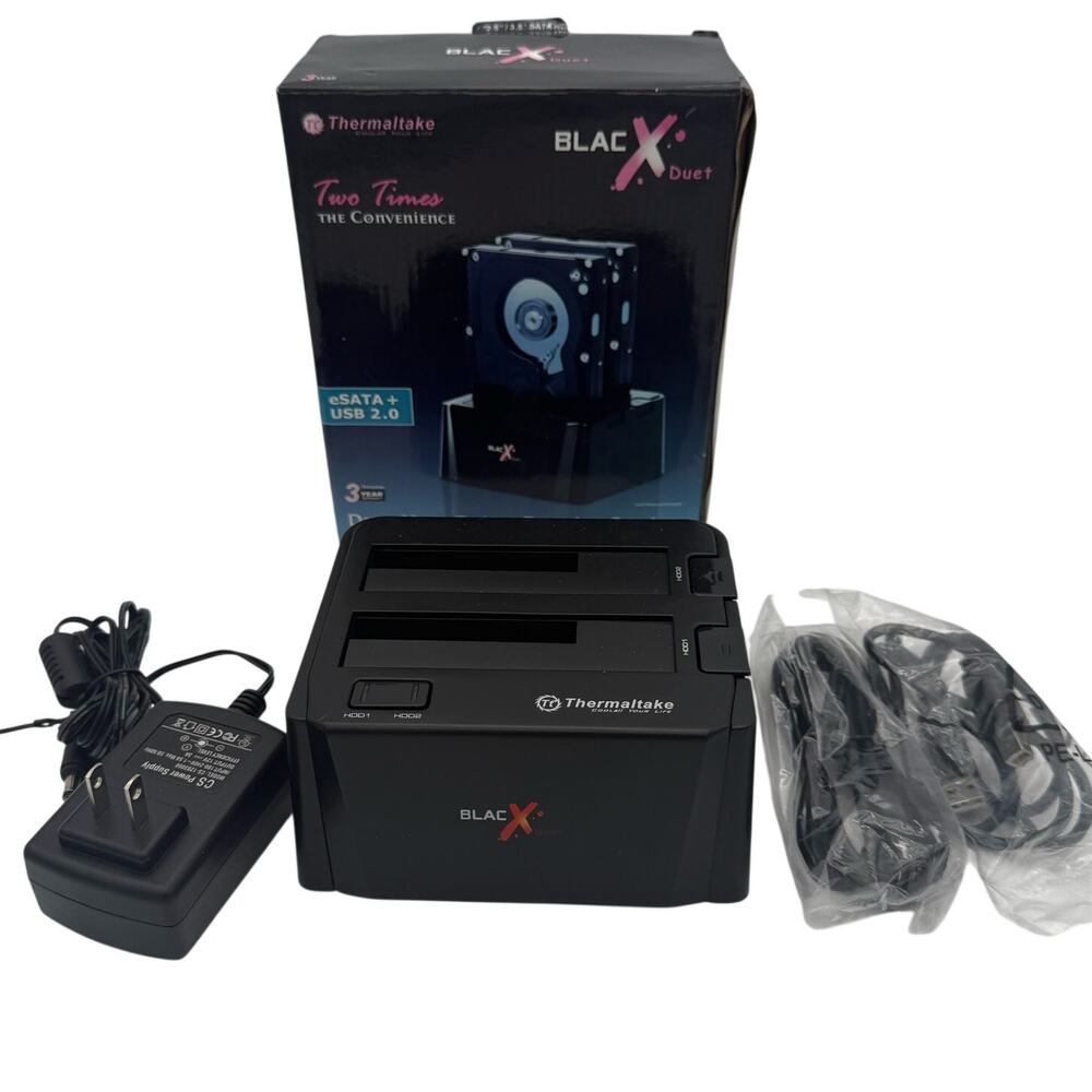 Thermaltake BlacX Duet Dual Bay SATA Hard Drive Docking Station eSATA USB